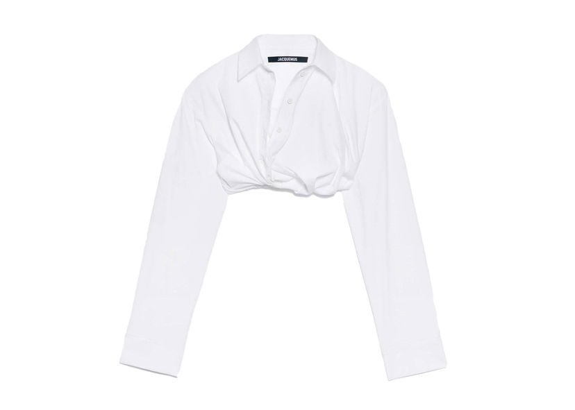 Skjorta Jacquemus La Chemise Bahia Courte Shirt Vit | 233SH042-1454-100