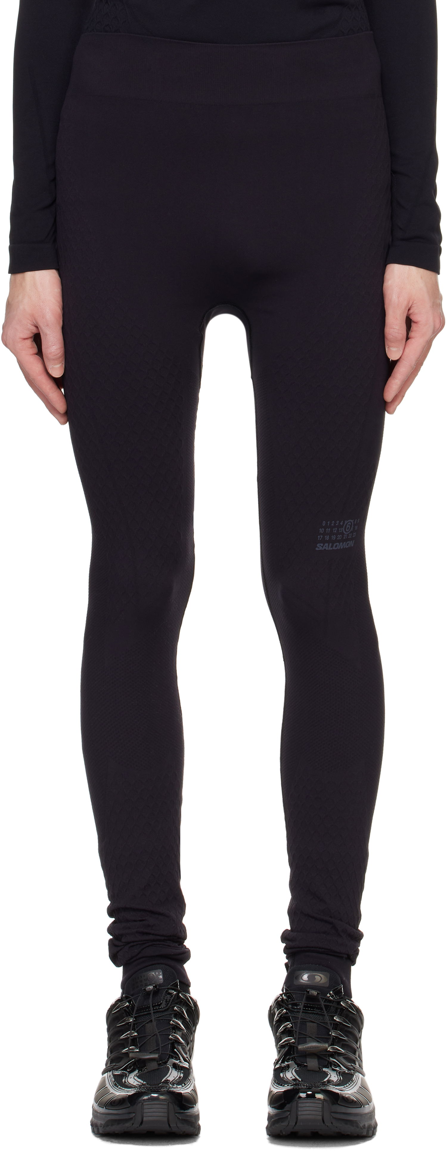 Strumpor Maison Margiela Textured Leggings Svart | SH0KA0033 M20038, 0