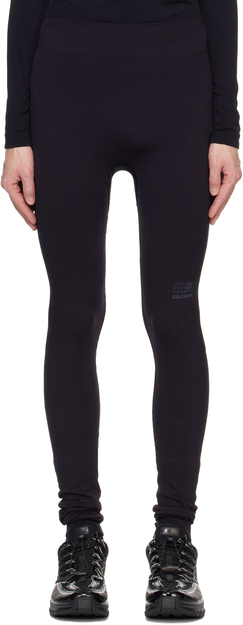Strumpor Maison Margiela Textured Leggings Svart | SH0KA0033 M20038