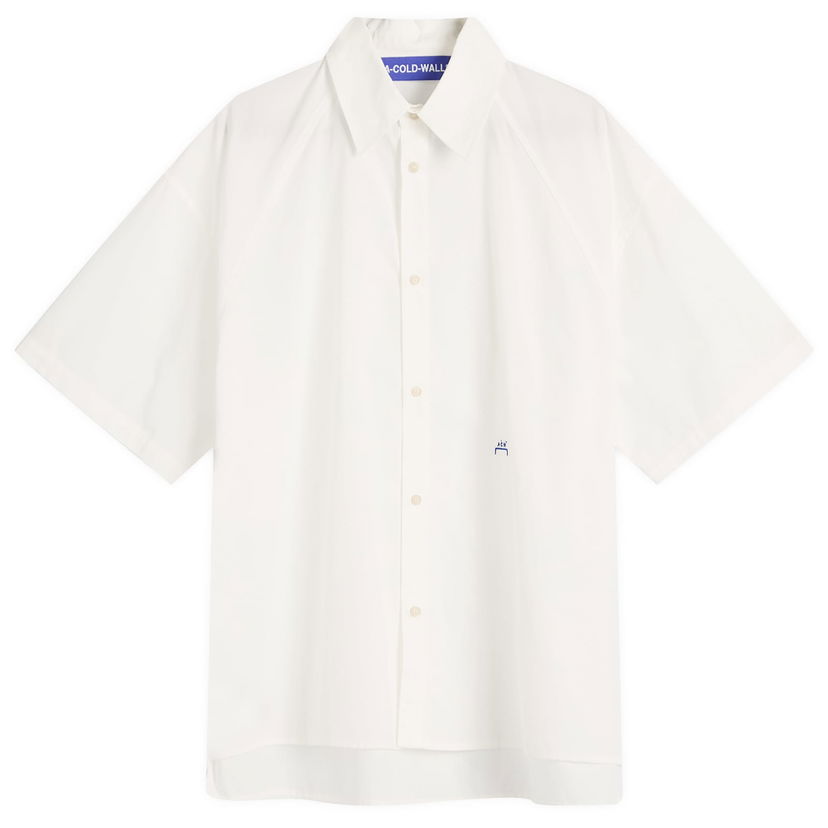 Skjorta A-COLD-WALL* A-COLD-WALL* Millbank Short Sleeve Shirt, Size Large Vit | ACWMSH160-WHT