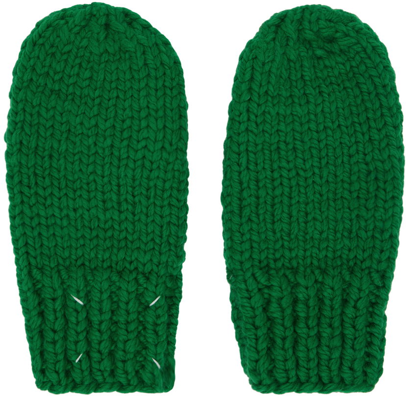 Handskar Maison Margiela Childish Stitches Mittens Grön | S50TS0036 S18420