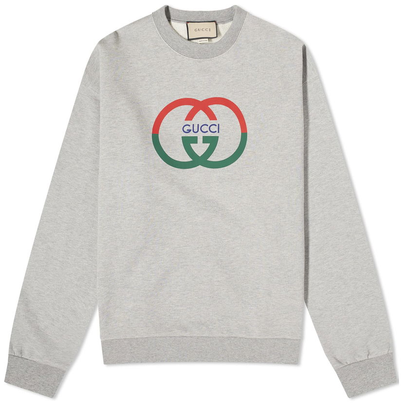 Sweater Gucci Interlocking Logo Crewneck Grå | 774244-XJGAY-1230