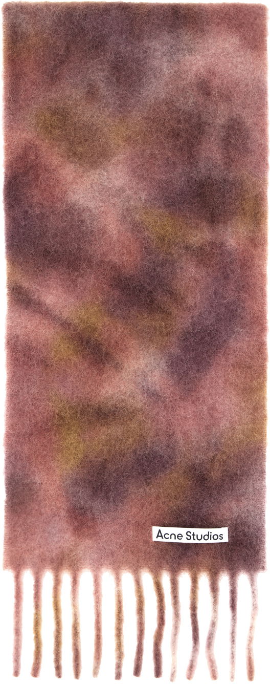 Kläder Acne Studios Burgundy & Purple Tie-Dye Scarf Bourgogne | CA0284-