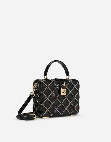 Handväska Dolce & Gabbana Dolce & Gabbana Dolce Box Bag With Rhinestones Svart | BB5970AY2298S574, 1