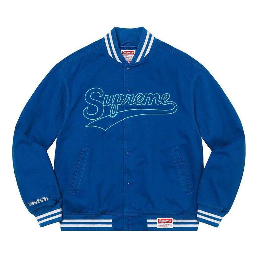 Bomberjacka Supreme Mitchell & Ness Doughboy Twill Varsity Jacket Blå | SUP-FW22-716