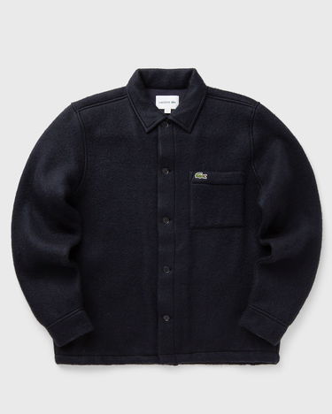 Jacka Lacoste Woven Collared Button-Front Chest Pocket Shirt Jacket Mörkblå | CH8997-HDE, 0