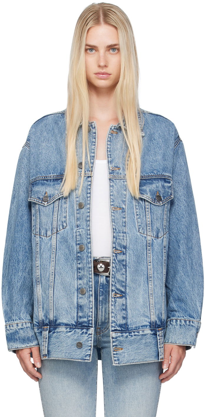 Jacka Khaite Blue 'The Grizzo' Denim Jacket Blå | 1098-094