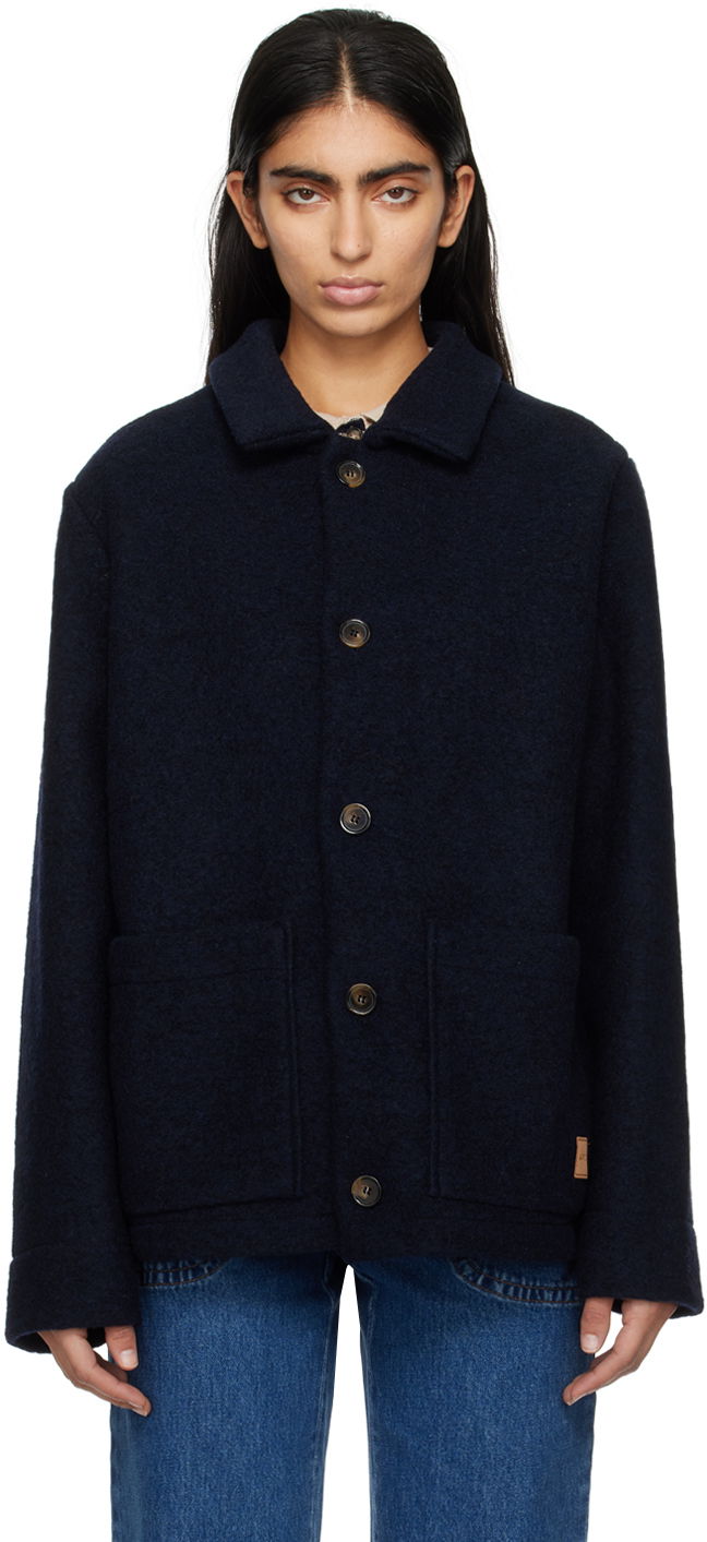 Jacka A.P.C. Thais Jacket Mörkblå | WOAQS-M02912