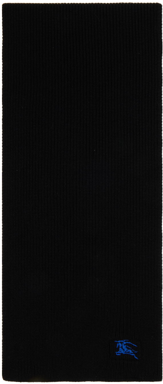 Halsduk Burberry Ribbed Cashmere Scarf Svart | 8085771