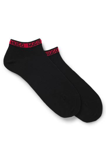 Strumpor BOSS Two-pack of ankle-length socks with logos Svart | 50516394, 0