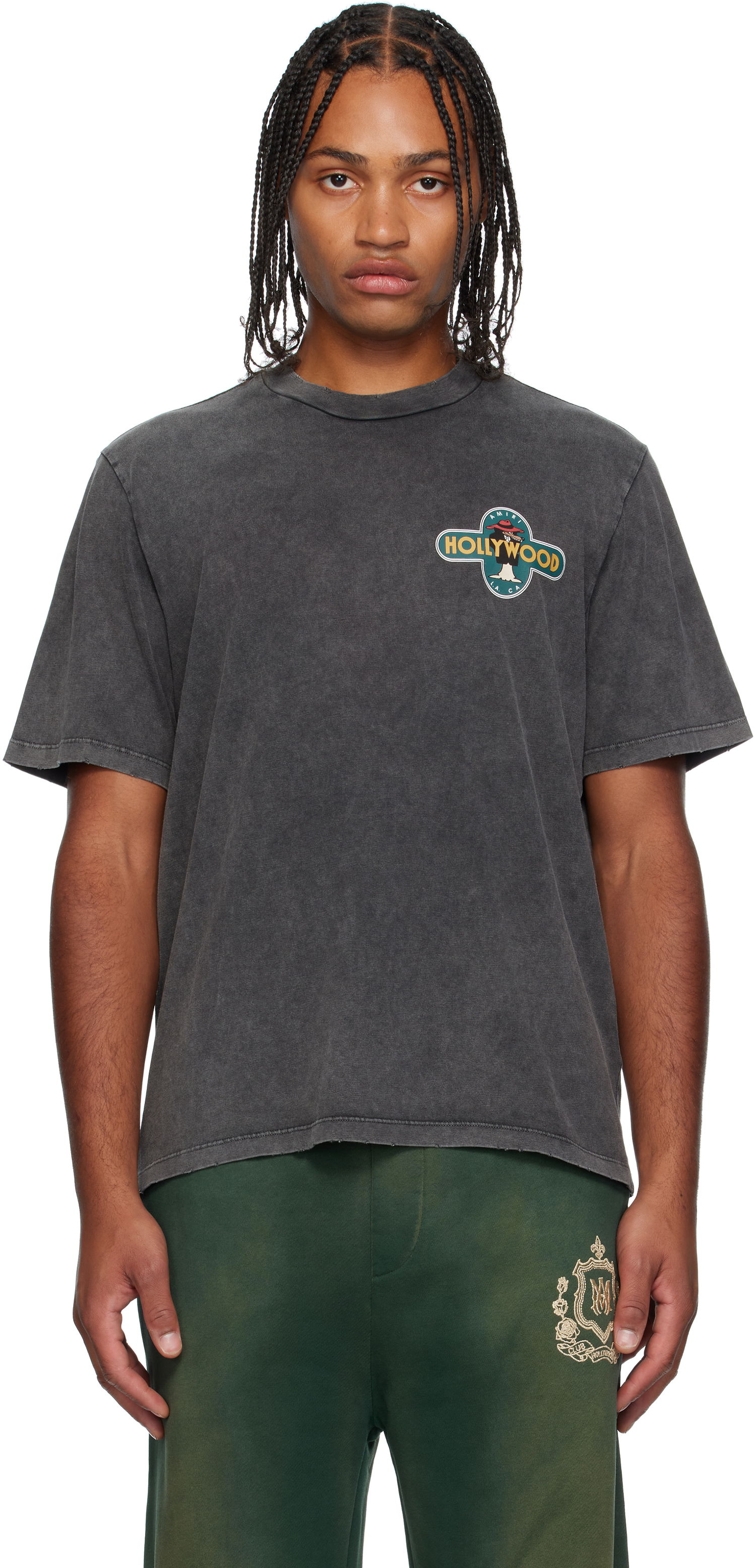 T-shirt AMIRI AMIRI 'Hollywood' Wolf Graphic T-Shirt Svart | AMJYTE1266, 0