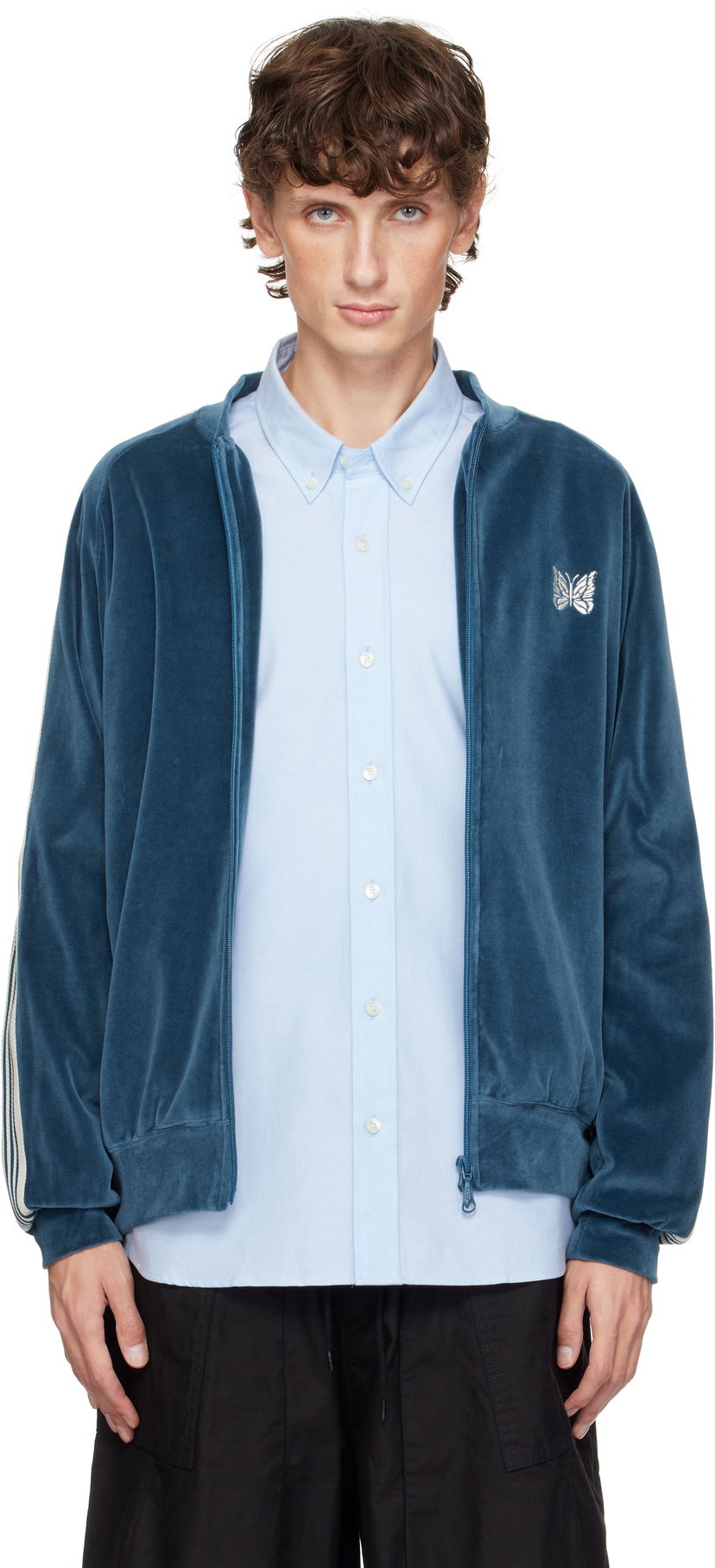 Bomberjacka Needles Track Jacket Blå | PU278