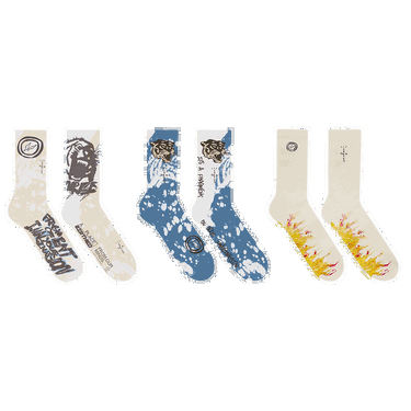 Strumpor Cactus Jack by Travis Scott Fragment x 3 Pack Socks Flerfärgad | CJFR AS15 MULT, 0