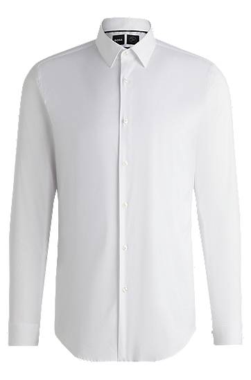Skjorta BOSS Extra-Slim Fit Easy-Iron Cotton-Blend Poplin Shirt Vit | 50480085