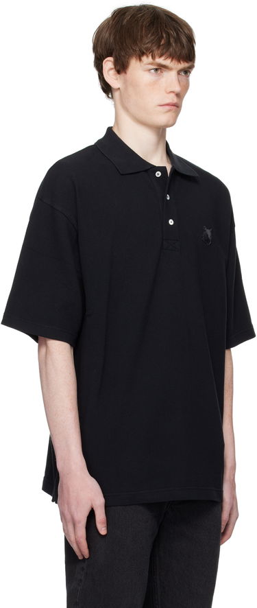 Polotröja MAISON KITSUNÉ Maison Kitsuné Fox Head Patch Oversize Polo Mörkblå | PM00211KP0001, 4