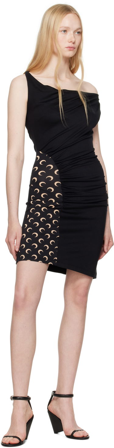 Klä Marine Serre Marine Serre Draped Jersey Minidress Svart | WDR349A CJER0077, 3