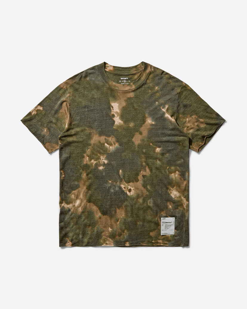 T-shirt Satisfy CloudMerino Batik T-Shirt Grön | 11047 BMO