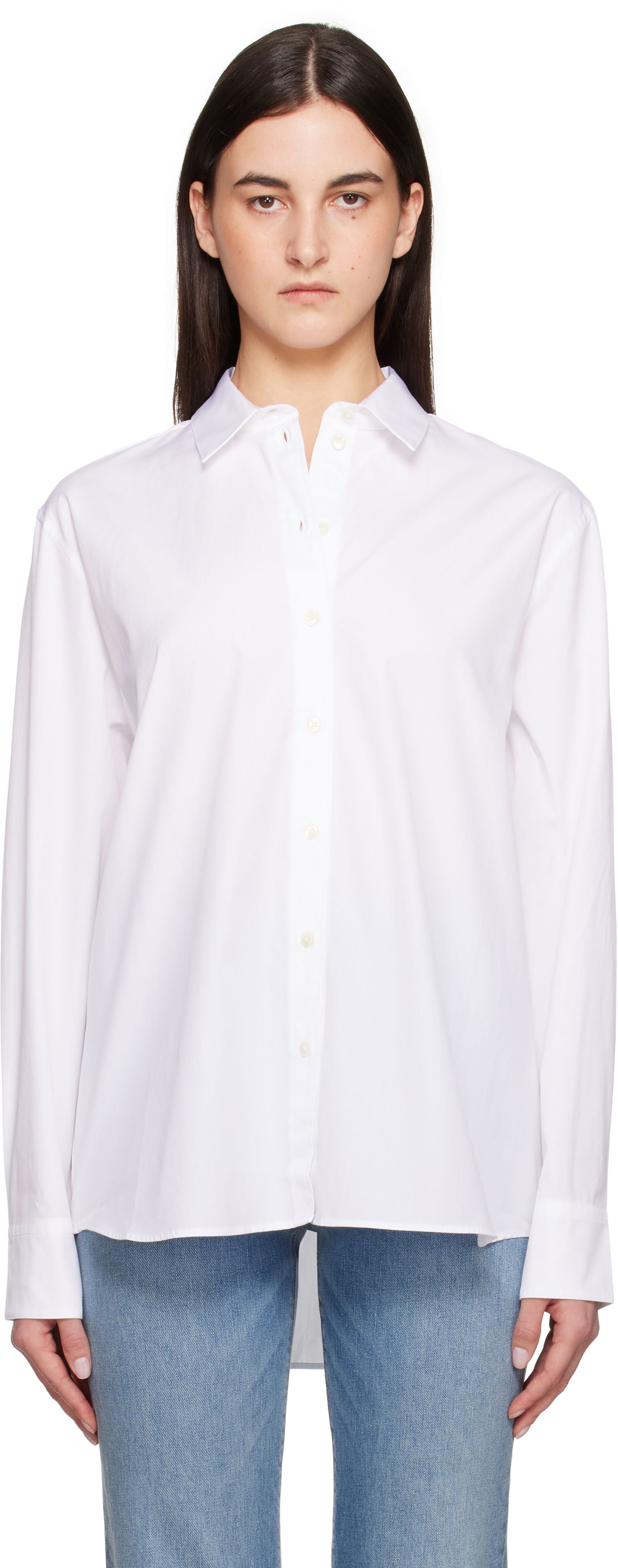 Skjorta Anine Bing Anine Bing Essie Button-Down Shirt Vit | A-07-11028-WTI26, 0