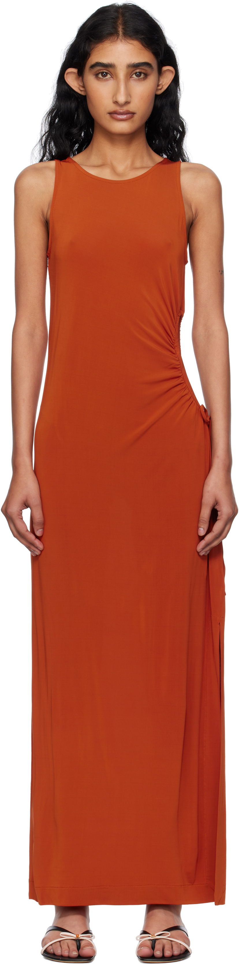 Klä Max Mara Max Mara Caro Maxi Dress Orange | 2516621049600
