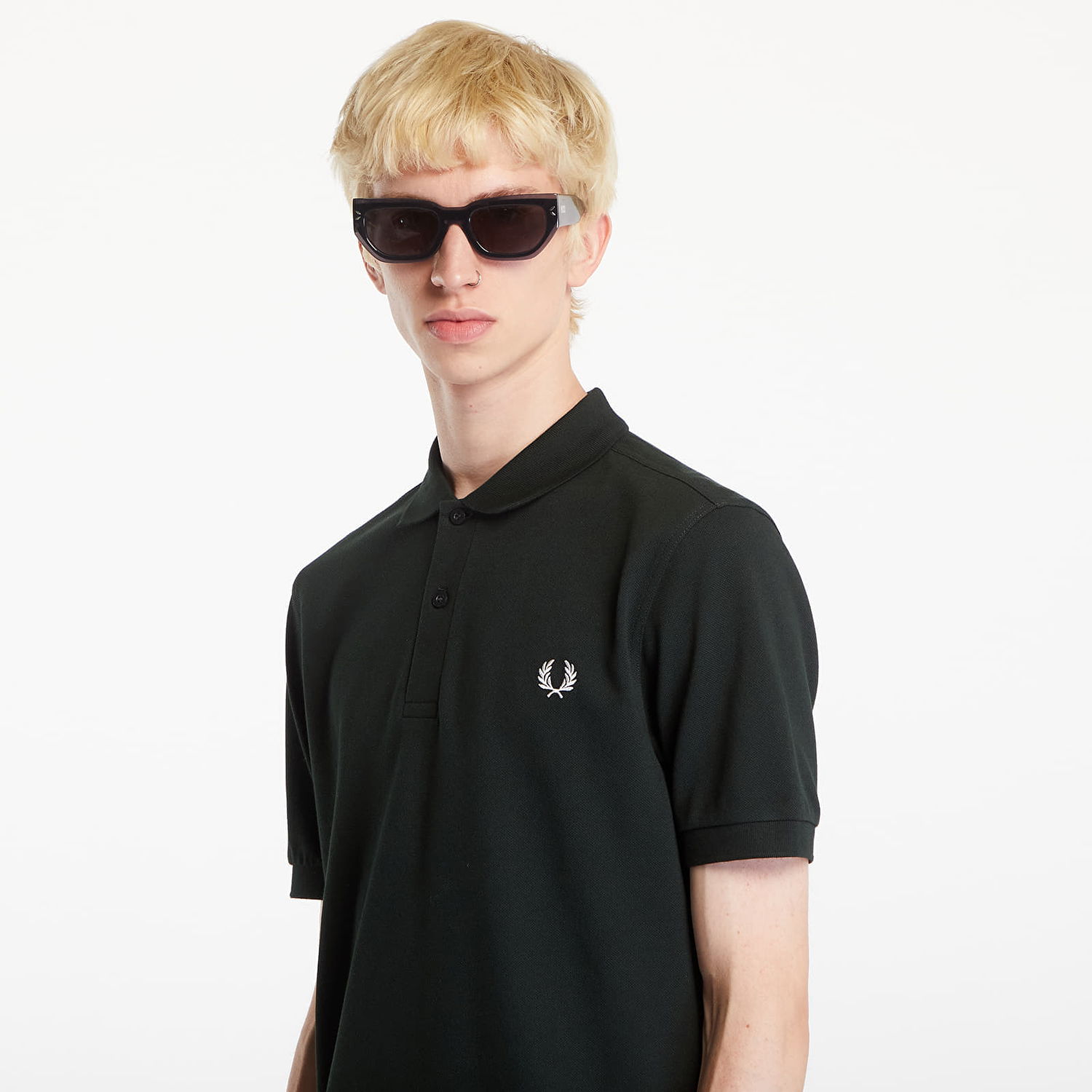 Polotröja Fred Perry The Polo Short Sleeve Tee Night Green/ Snow White Svart | M6000 T50, 1