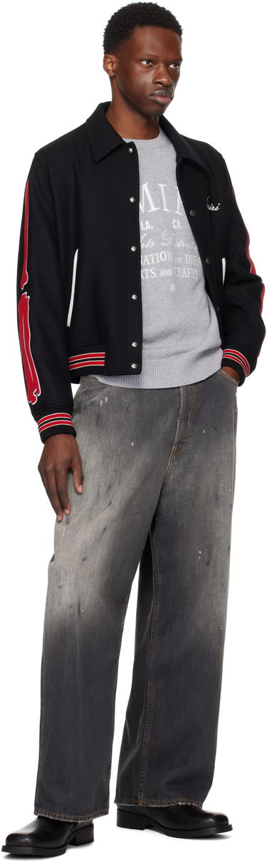 Bomberjacka AMIRI Bones Wool Bomber Jacket Svart | AMOUVY1009, 3