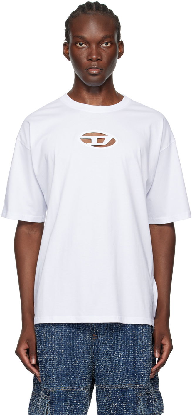 T-shirt Diesel Cutout Logo T-Shirt Vit | A15180-0NIAX-100