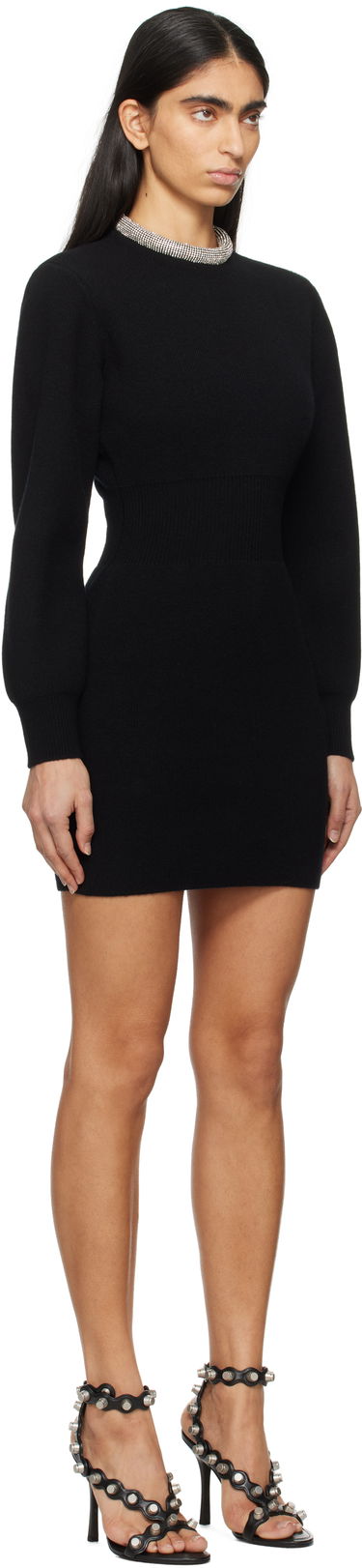 Klä Alexander Wang Crystal Tubular Necklace Black Minidress Svart | 1KC1256093, 1