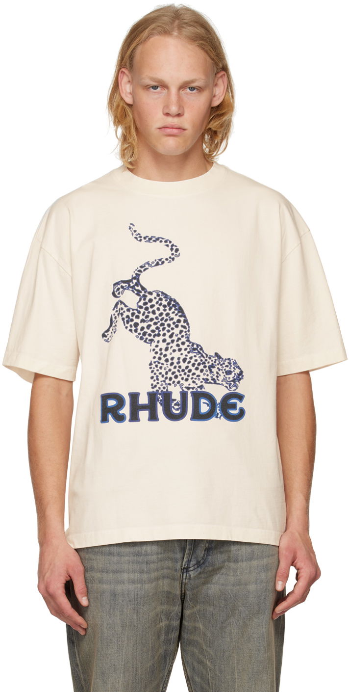 T-shirt Rhude Rhude Graphic T-Shirt Beige | RHPS23TT34012611, 0