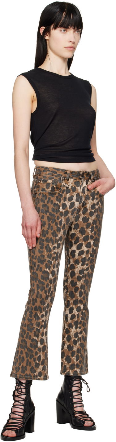 Jeans R13 R13 Leopard Print Kick Fit Jeans Brun | R13W0009-D278A, 3
