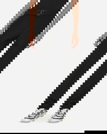 Byxor Off-White Buckle Dry Wool Slim Pants Svart | OMCA214F22FAB002 1000, 1