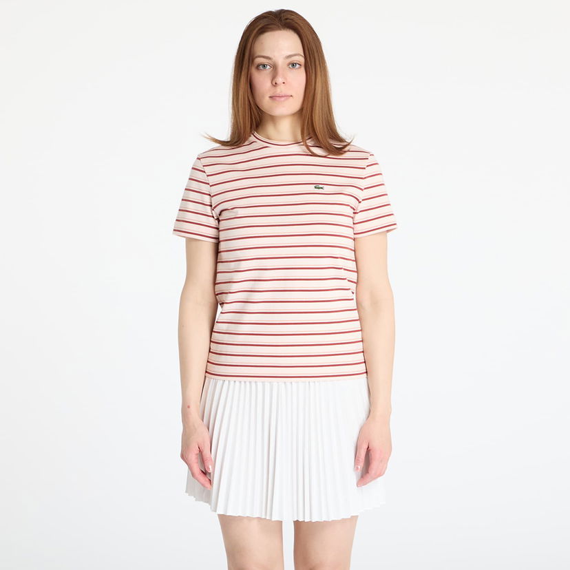 T-shirt Lacoste LACOSTE Striped T-Shirt Rosa | TF0352 FYI