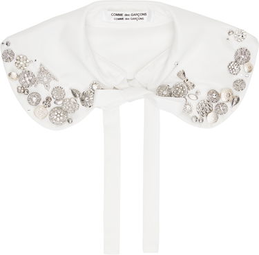 Halsduk Comme des Garçons Comme des Garçons Embellished Knit Collar Vit | RO-K802-051-2, 0