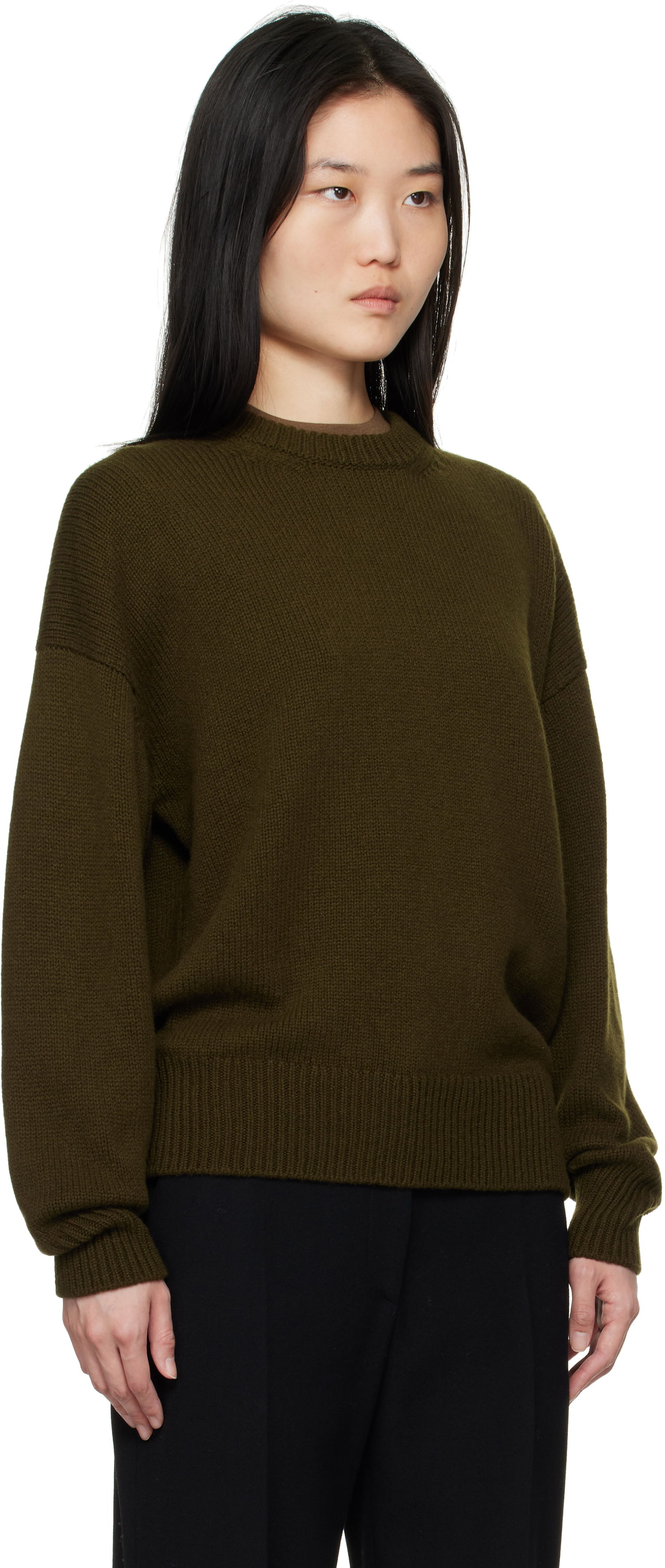 Sweater &Daughter &Daughter Balla Slouch Crewneck Sweater Grön | F2401, 1