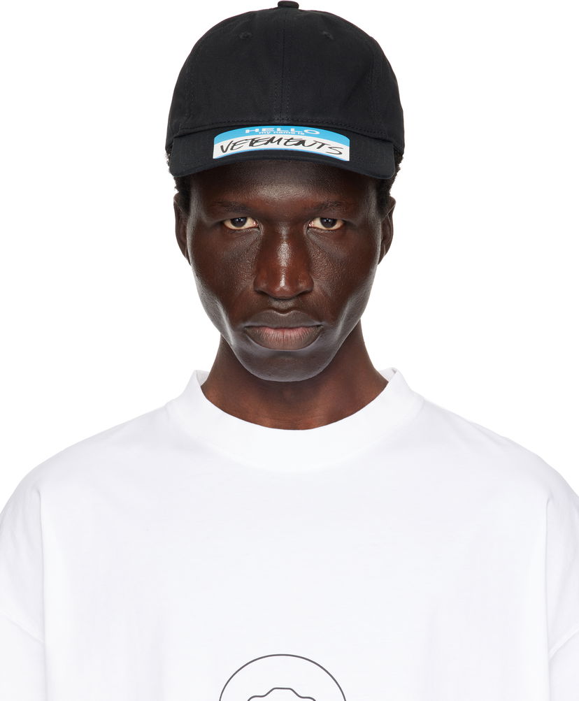 Keps VETEMENTS My Name Sticker Black Cap Svart | UA66CA110B