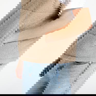 Väst Urban Classics Basic Teddy Puffer Vest Beige | TB7939-01279, 1