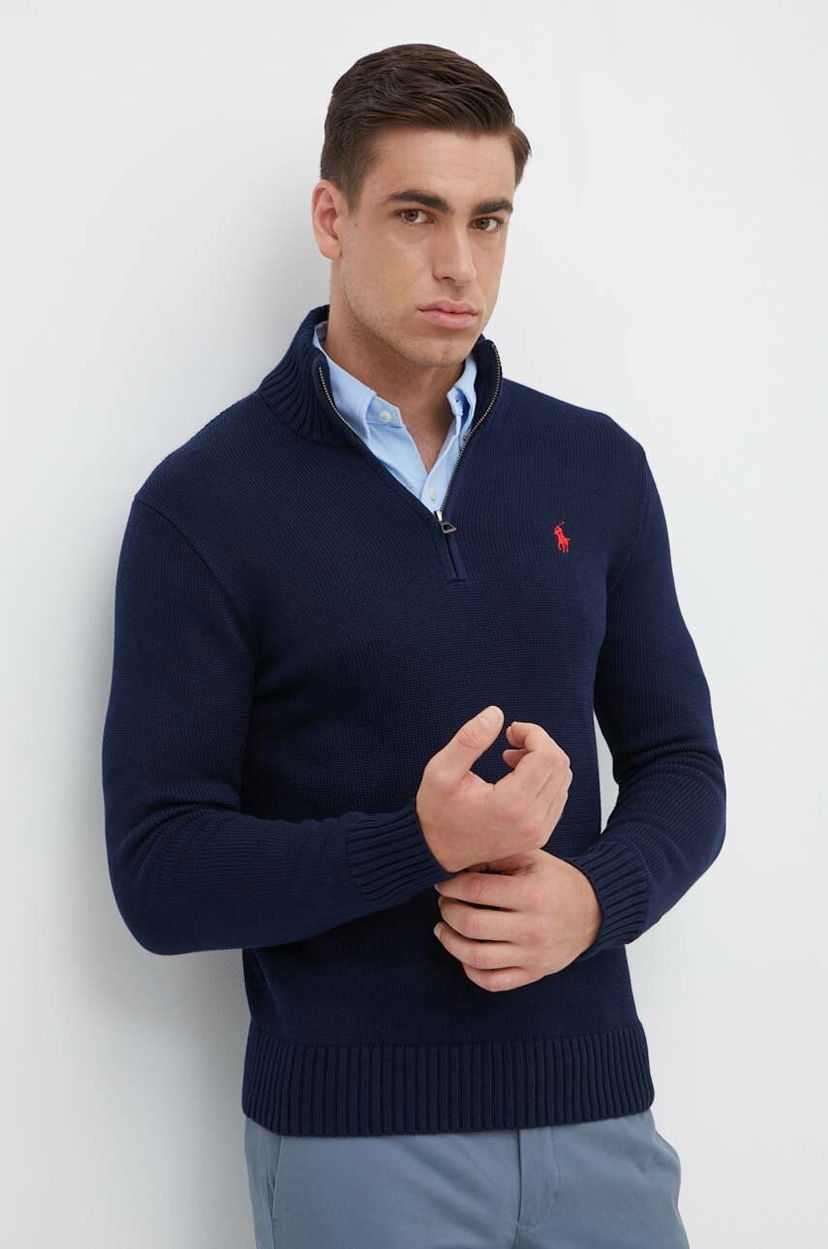 Sweater Polo by Ralph Lauren Polo Ralph Lauren Half-Zip Sweater Mörkblå | 710859939