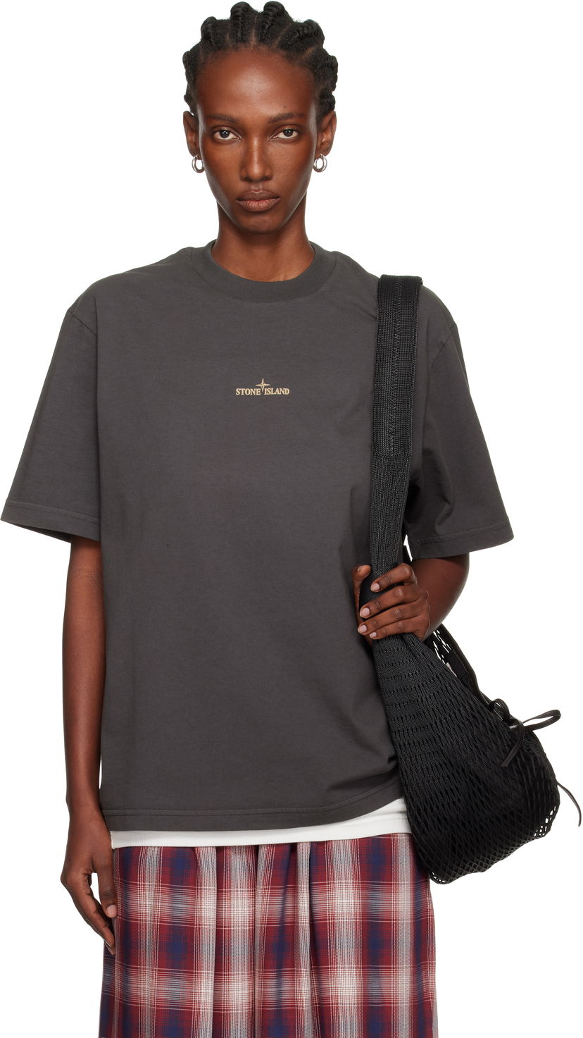 T-shirt Stone Island Stone Island Combed Organic Cotton Jersey T-Shirt Grå | K2S15 2100037 S0197