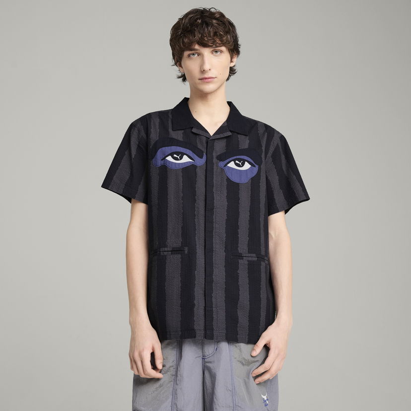 Skjorta Puma KIDSUPER Striped Woven Shirt Svart | 629511_16