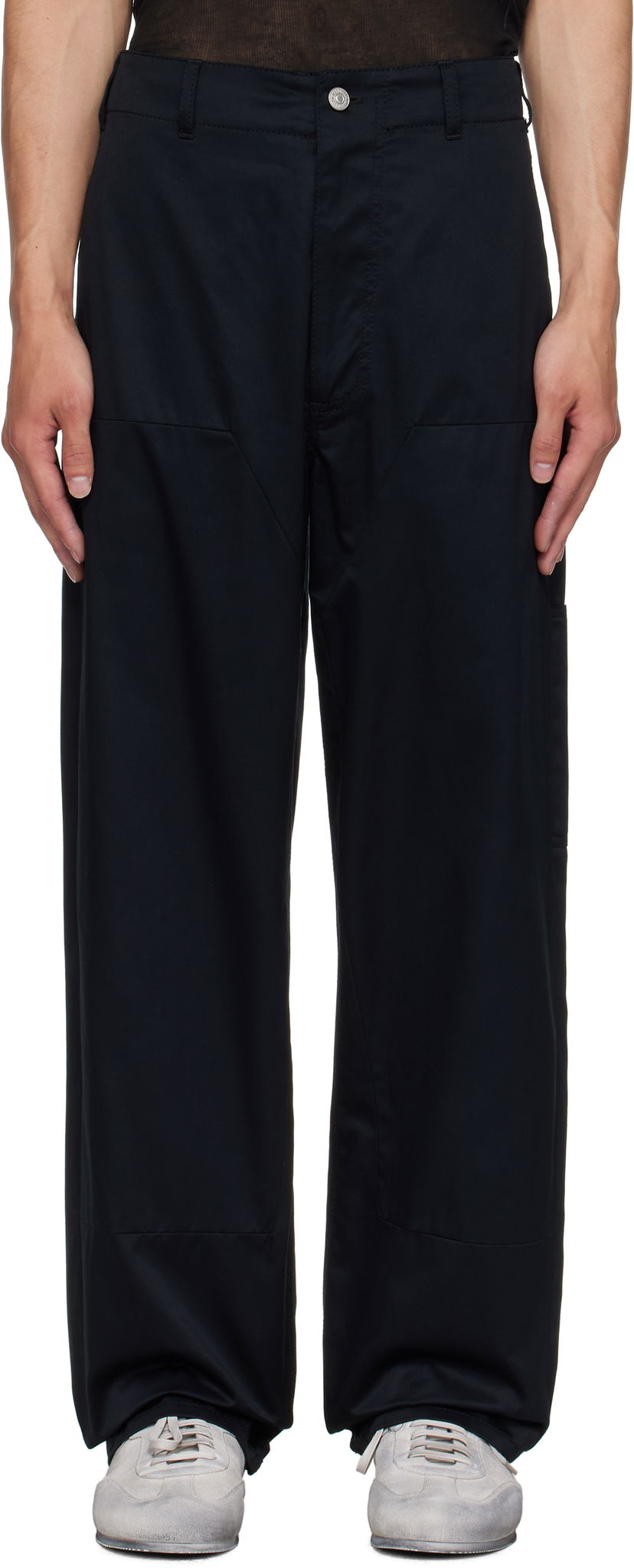 Byxor Maison Margiela MM6 Maison Margiela Cotton Trousers Svart | SH0KA0046 M35368