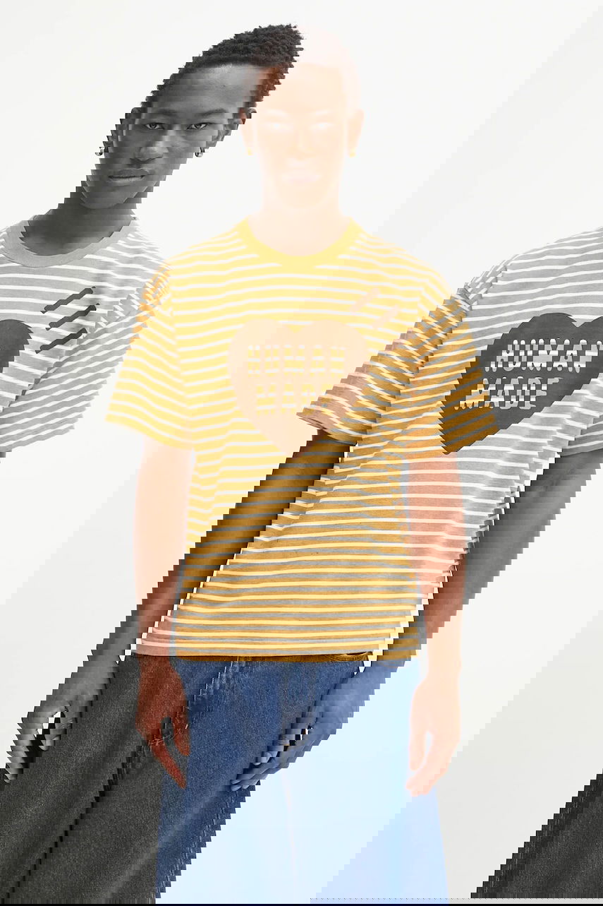 T-shirt Human Made Human Made Knitted T-Shirt Gul | HM29CS031, 0