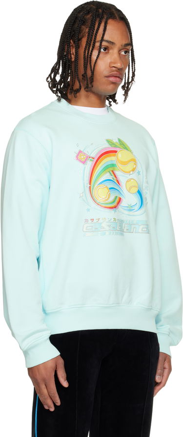 Sweatshirt Casablanca Casablanca Manga Tennis Ball Sweatshirt Turkos | M-AW25-JTP-293-01, 1