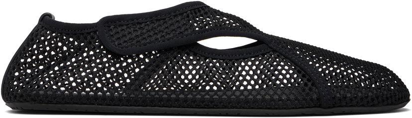 Sneakers och skor Alaïa ALAÏA Fishnet Ballerina Flats Svart | AA3A065TK050