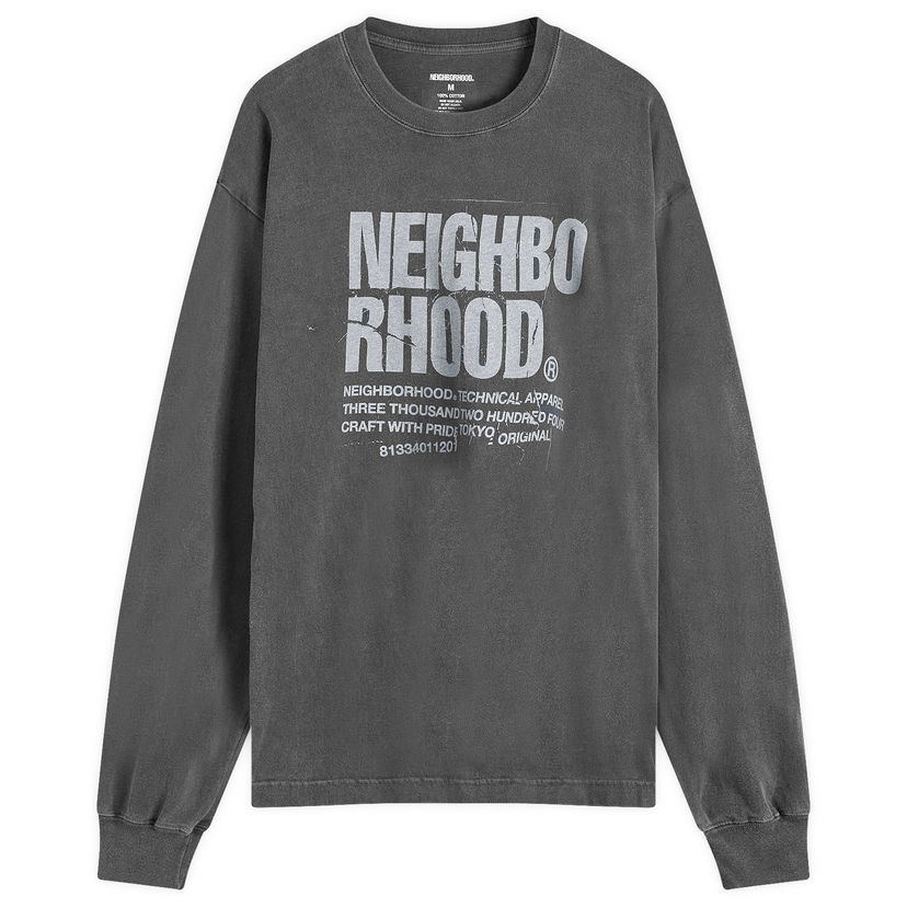 T-shirt Neighborhood LS-11 Long Sleeve T-Shirt Grå | 242PCNH-LT11-BLK