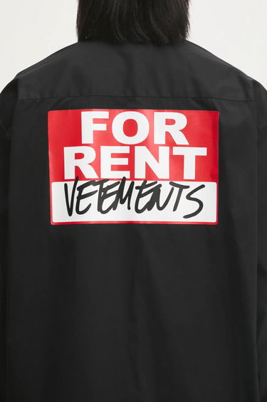 Skjorta VETEMENTS VETEMENTS For Rent Relaxed Fit Shirt Svart | UA66SH450B, 3