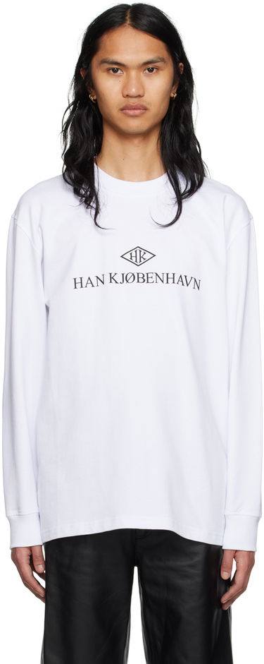 T-shirt Han Kjøbenhavn Han Kjobenhavn Long Sleeve T-Shirt Vit | M-132920, 0