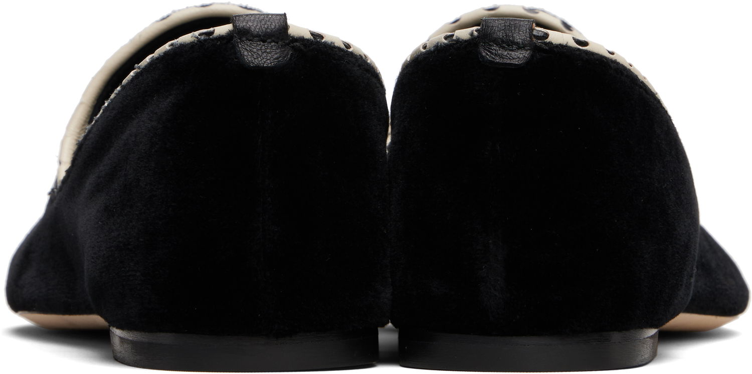 Kläder TOTEME TOTEME Velvet Venetian Slippers Svart | 252-WAS0224-FB0420, 1
