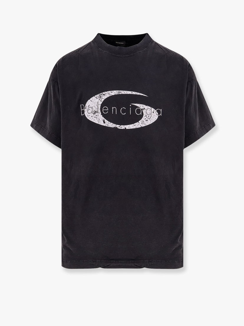 T-shirt Balenciaga Balenciaga Logo T-Shirt Svart | 826346TSVE99374