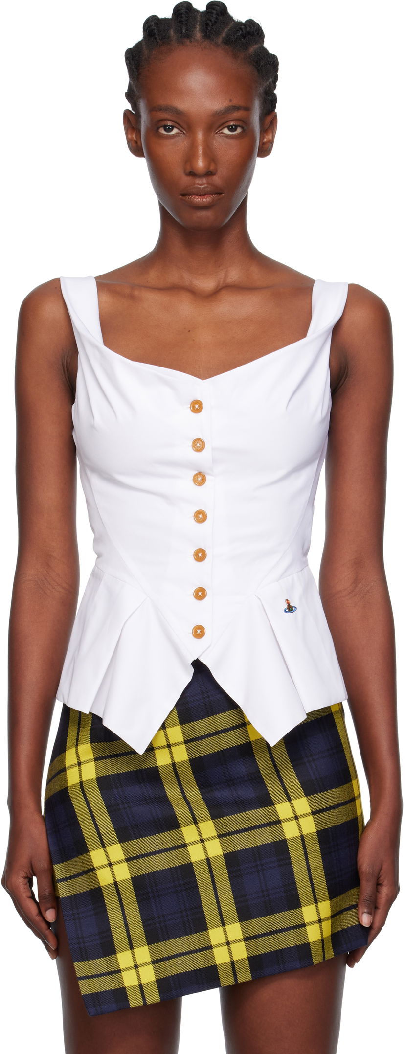 Linne Vivienne Westwood Vivienne Westwood Monday Vest Top Vit | 15050012-W009Q-