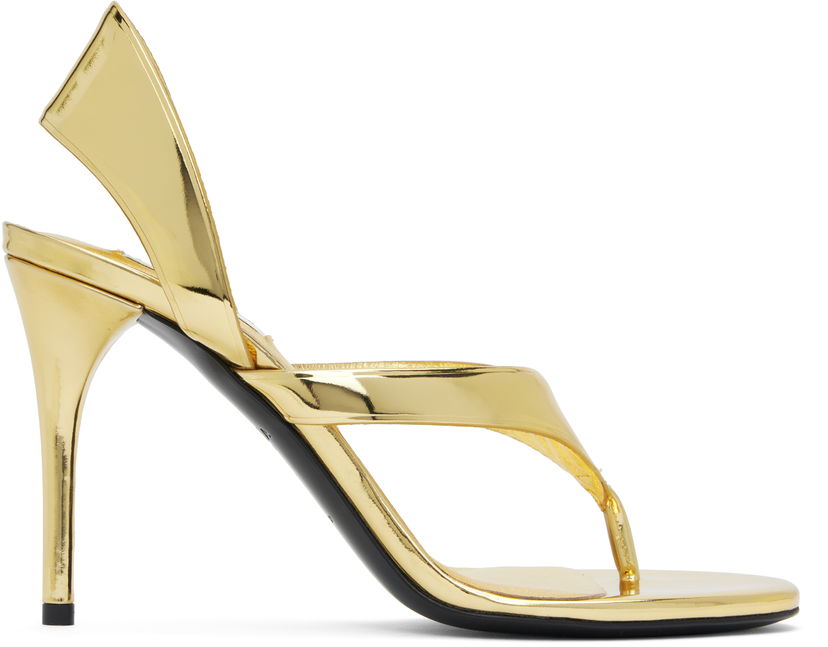 Tillbehör Alaïa ALAÏA Heeled Thong Sandals Metallisk | AA3S122CK298