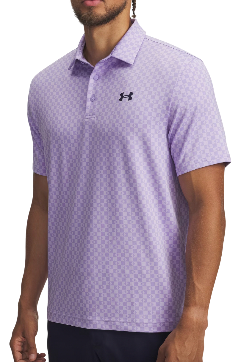 Polotröja Under Armour Playoff 3.0 Checked Printed Polo Purpur | 1378677-538